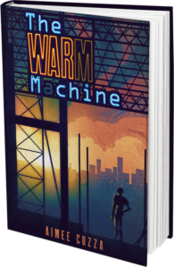 A hardcover mockup of The Warm Machine.