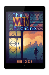 A tablet mockup of The Warm Machine.